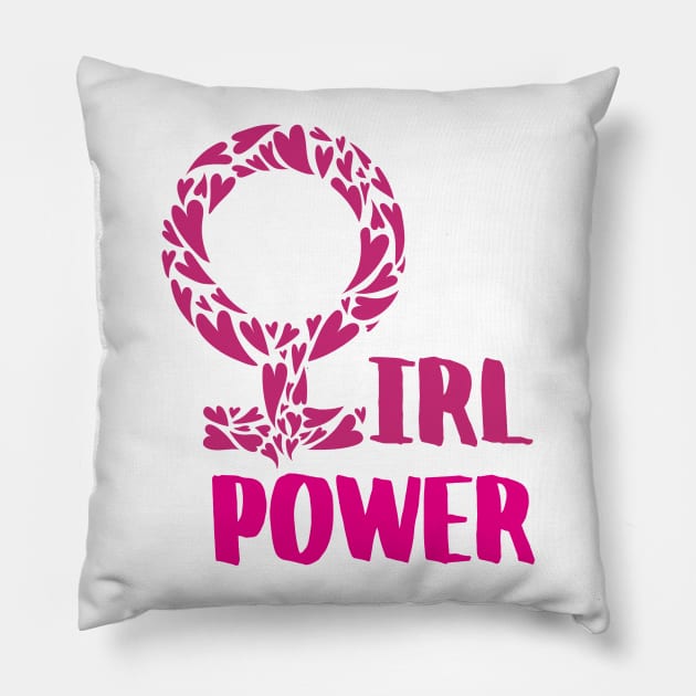 Girl Power Pillow by antoniohwang