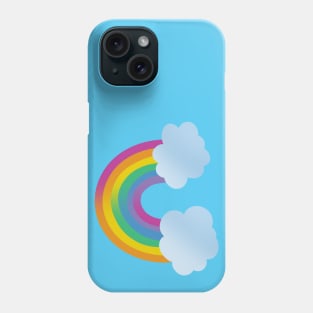 Beautiful Simple Ombre Rainbow with Clouds Phone Case