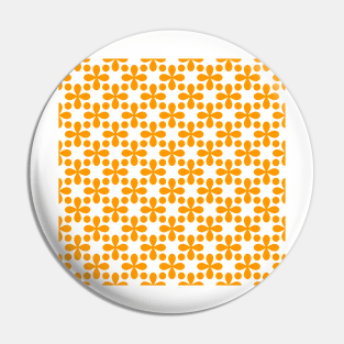 Orange Clovers and Dots Pattern Pin