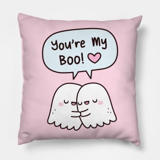 Cute Hugging Ghosts You're My Boo BFF Pillow