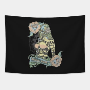 Skull Rose Tapestry