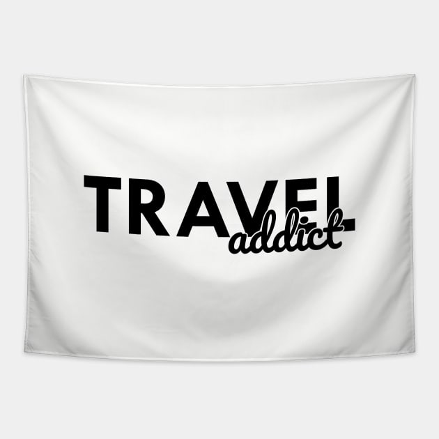 Travel Addict Tapestry by Creating Happiness