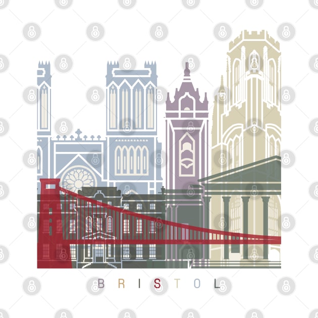 Bristol skyline poster by PaulrommerArt