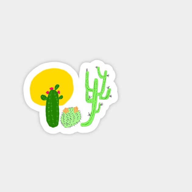 Three cactuses Magnet by PetriGoodVibes