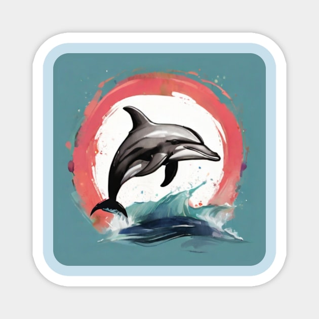 Dolphin Lover Gift,, Animal design, Dolphin Gift Magnet by benzshope