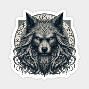 Wolf Fenrir Norse Mythology Viking Warrior Magnet