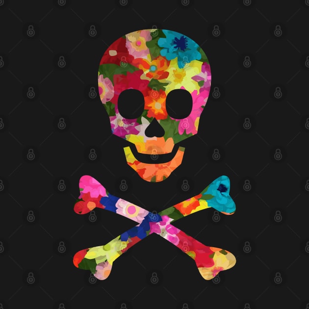 Flower Skull and Crossbones by Muzehack