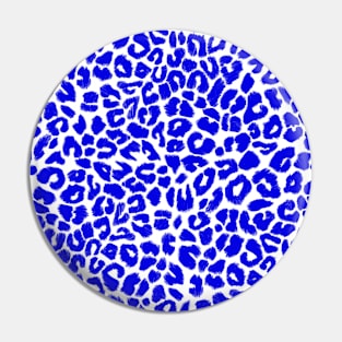 Cobalt Blue Leopard Print Pin