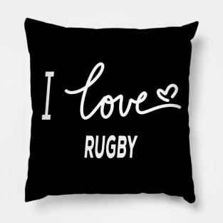 I Love Rugby Pillow