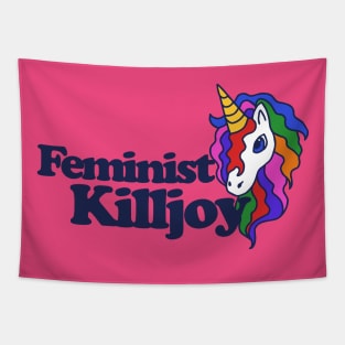 Feminist Killjoy Rainbow Unicorn Tapestry