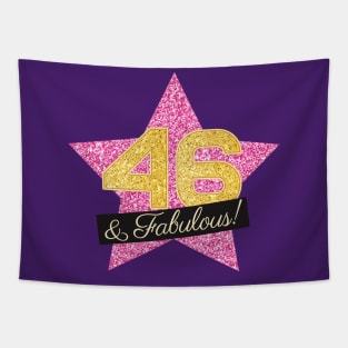 46th Birthday Gifts Women Fabulous - Pink Gold Tapestry