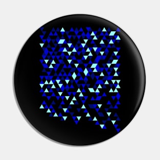 Blue Low Poly Pattern Pin