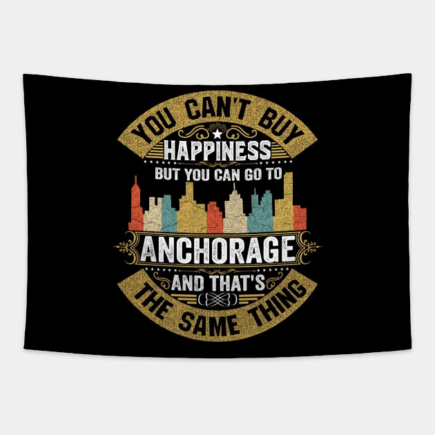 USA City Anchorage City T-Shirt I Love Anchorage Flag Alaska State Home City Anchorage Map Native American USA Flag Tapestry by BestSellerDesign