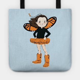 Cute Monarch Butterfly Girl Tote