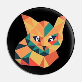 Geometric cat Pin