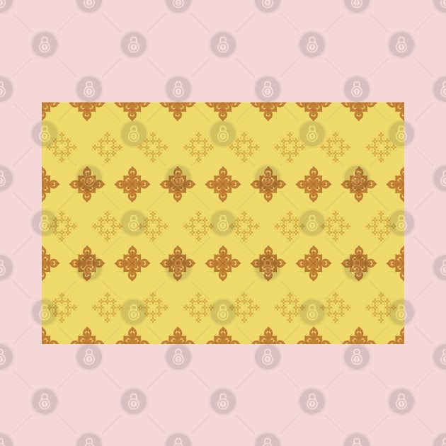 yellow flowers pattern seamless by kamonnakrob