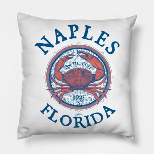 Naples, Florida, Stone Crab on Wind Rose Pillow