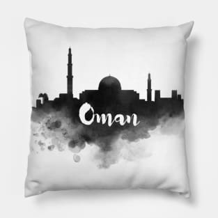 Oman watercolor Pillow