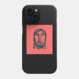 Jesus Christ illustration Phone Case