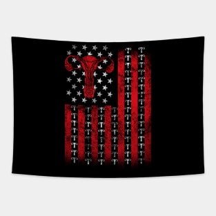 Uterus Flag US American Feminism Tee Feminist Women Rights Tapestry