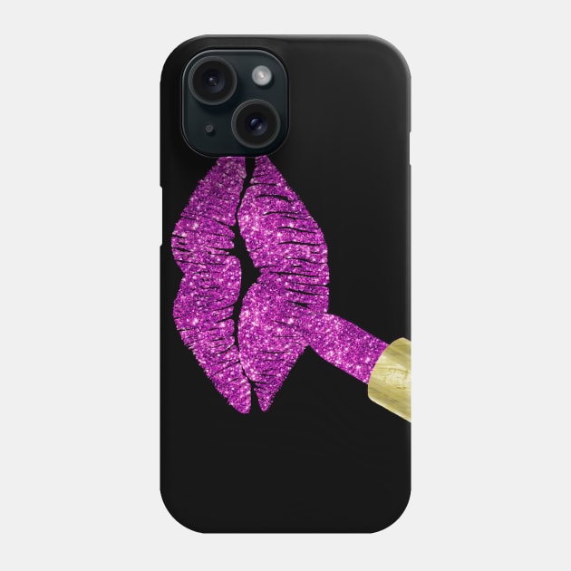 Violet Lips Phone Case by LittleBean