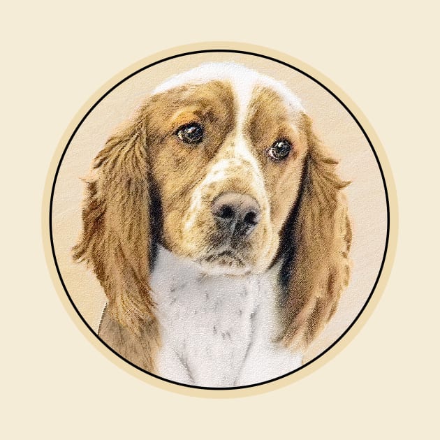 Welsh Springer Spaniel Painting - Original Dog Art by Alpen Designs