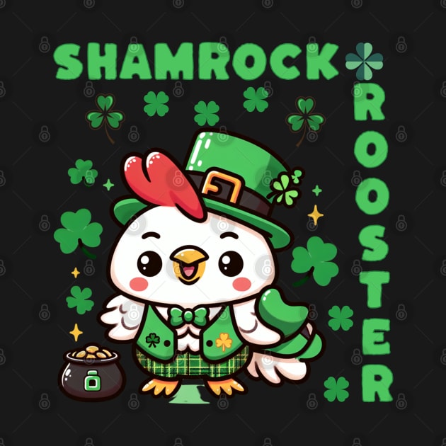 Shamrock Rooster Chicken Humor by DaysMoon