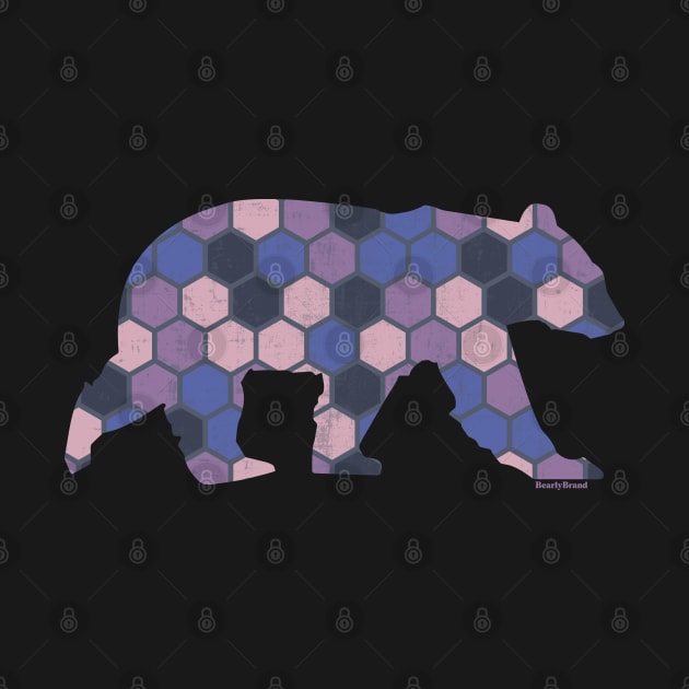 Purple Honeycomb Pattern Bear for Gay Bears | BearlyBrand by The Bearly Brand