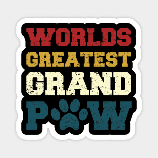 Grandpaw Worlds Greatest Grand Paw Funny Dogs Tee Magnet