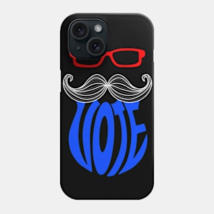 Vote for America with Beard and Glasses Phone Case