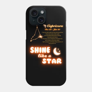 Shine Like A Star - Capricorn Phone Case