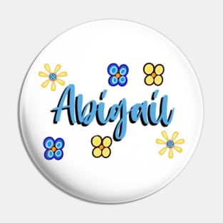 Top 10 best personalised gifts 2022  - Abigail - personalised,personalized name cursive with summertime daisies. Abigail Pin