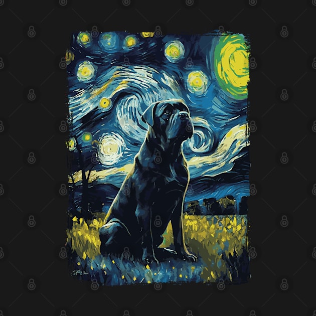 Cane Corso Starry Night by favoriteshirt