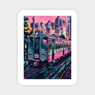 Sunset Train Ride Magnet