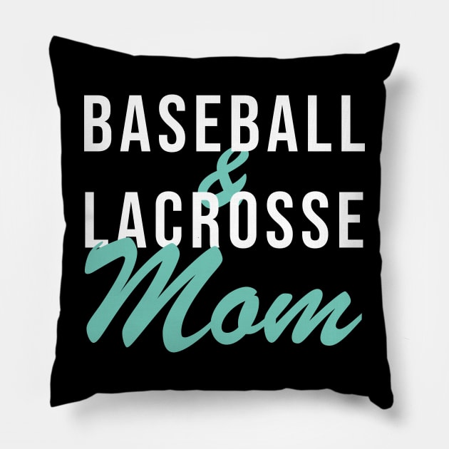 Baseball and Lacrosse Mom Baseball Mom Pillow by PodDesignShop