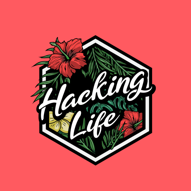 Floral Badge Hacking Life by walaodesigns