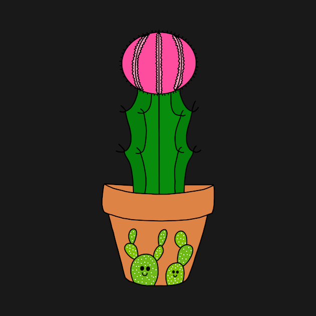 Cute Cactus Design #177: Hybrid Cactus In Cute Cacti Pot by DreamCactus