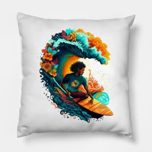 Surfing Colors Pillow