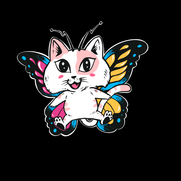 Cat butterfly by Paundra