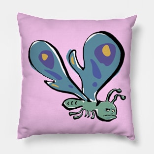 grumpy butterfly Pillow