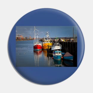 Fishing boats in harbour Pin