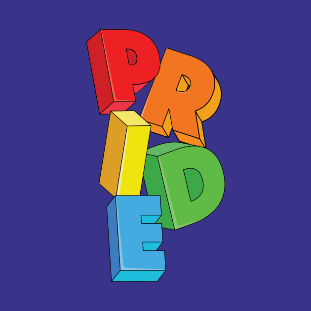 Rainbow, Colorful PRIDE Word Art // LGBTQIA Pride // Pride Month Celebration by SLAG_Creative