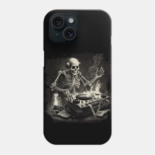 DJ Skeleton Death Music Phone Case