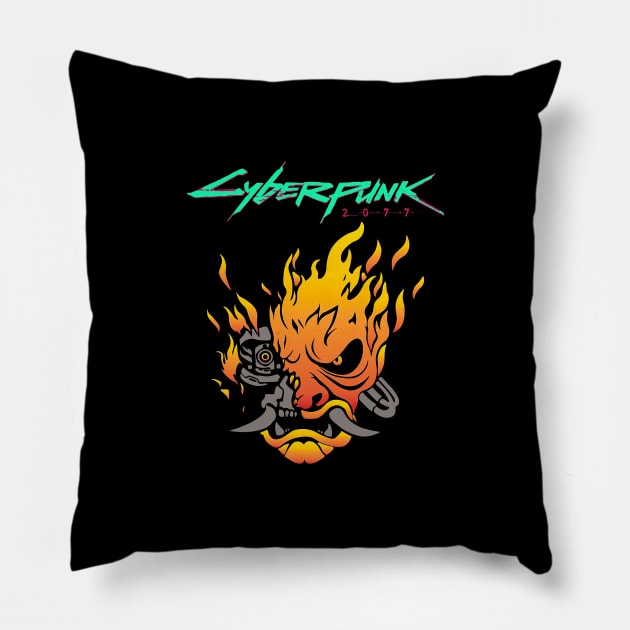 Cyber Punk Pillow by ayaswae