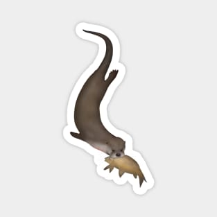 North American River Otter & Fish Magnet