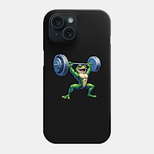 Frog Weightlifter Barbell Fitness Workout Phone Case