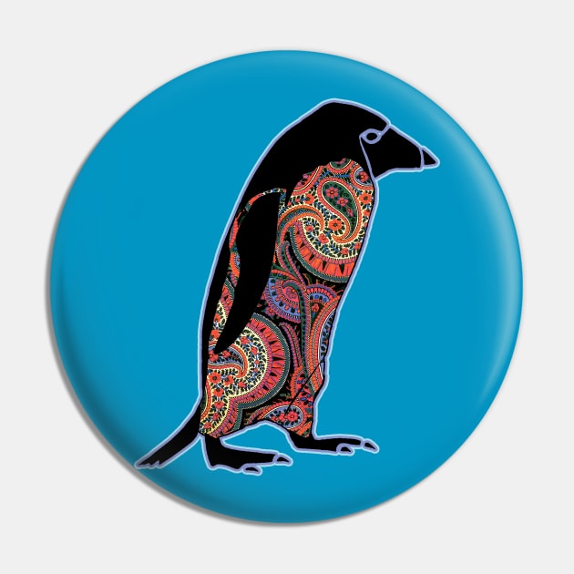 Penguin Paisley Pin by Scarebaby