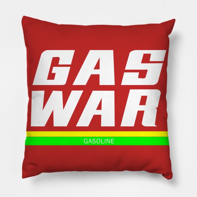 GAS WAR Pillow by kthorjensen