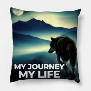 Lone Wolf Moonlit Quest Pillow