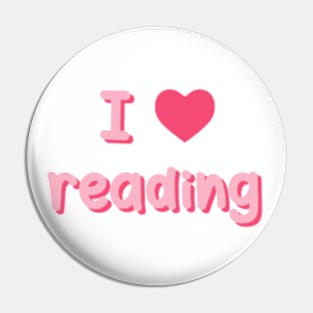 I Love Reading Pin